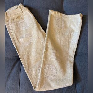 Tark’1 Paris Vintage Rare Brocade 5 Pocket Flared Jean.